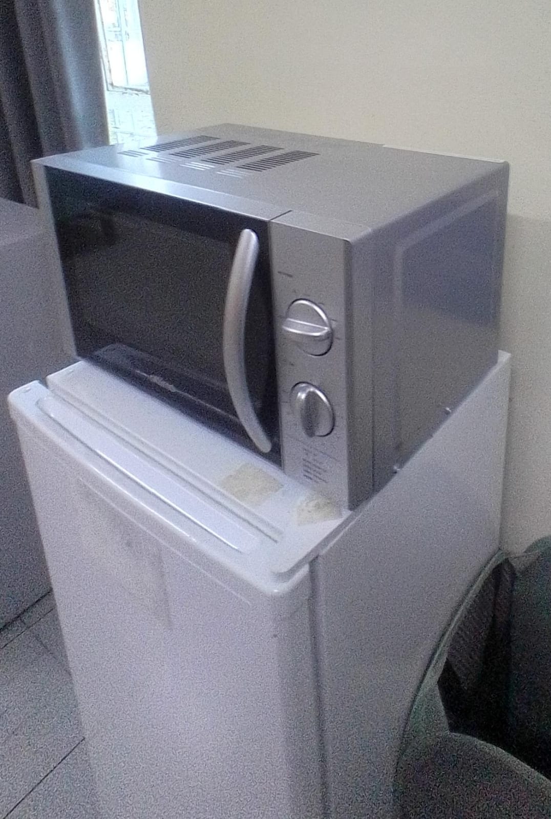 Bar Fridge + Microwave